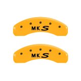MGP 4 Caliper Covers Engraved Front Lincoln Engraved Rear MKS Yellow finish black ch thumbnail 9
