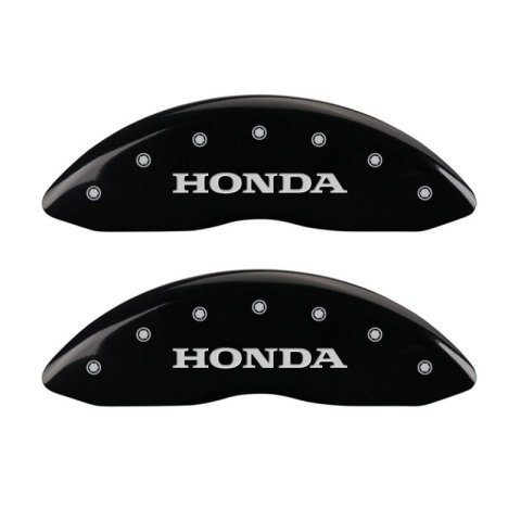 MGP 4 Caliper Covers Engraved Front Honda Engraved Rear H Logo Black finish silver ch thumbnail 7