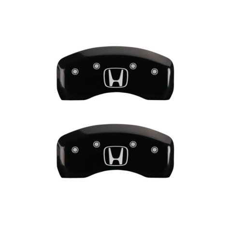 MGP 4 Caliper Covers Engraved Front Honda Engraved Rear H Logo Black finish silver ch thumbnail 9