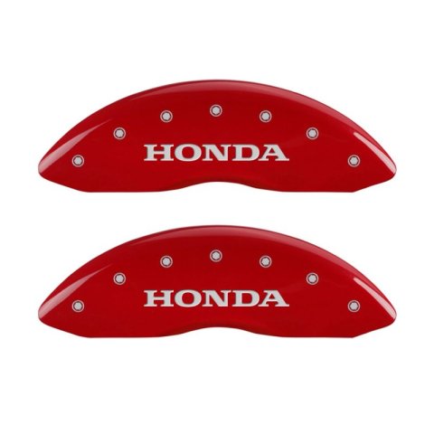 MGP 4 Caliper Covers Engraved Front & Rear Honda Red finish silver ch thumbnail 7