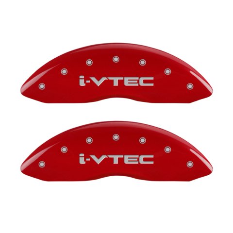 MGP 4 Caliper Covers Engraved Front & Rear i-Vtec Red finish silver ch thumbnail 4