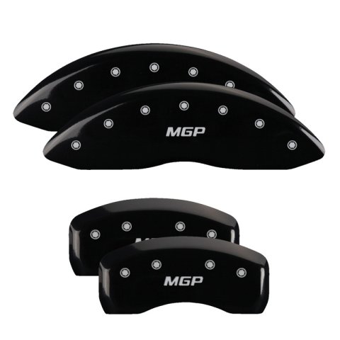 MGP 4 Caliper Covers Engraved Front & Rear MGP Black finish silver ch thumbnail 4