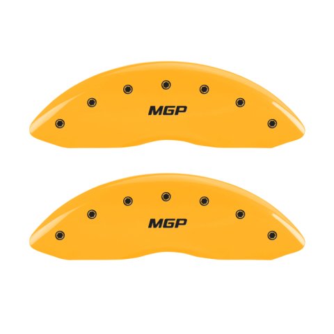 MGP 4 Caliper Covers Engraved Front & Rear MGP Yellow finish black ch thumbnail 4