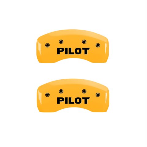 MGP 4 Caliper Covers Engraved Front Honda Engraved Rear Pilot/2015 Yellow finish black ch thumbnail 1
