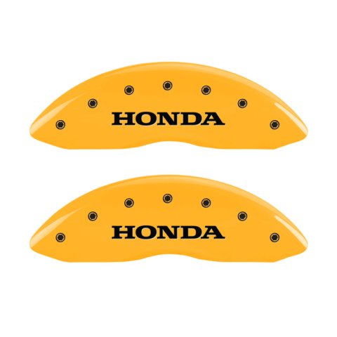MGP 4 Caliper Covers Engraved Front Honda Engraved Rear Pilot/2015 Yellow finish black ch thumbnail 4