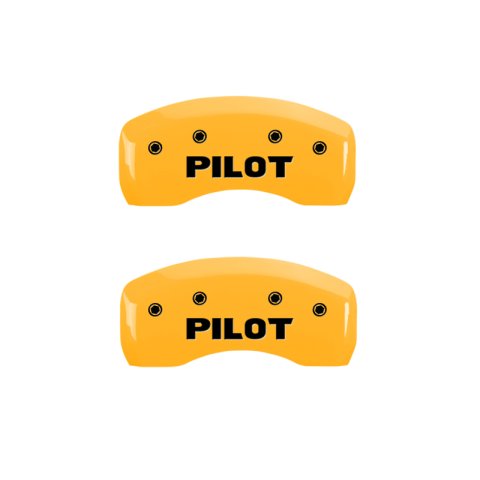 MGP 4 Caliper Covers Engraved Front Honda Engraved Rear Pilot/2015 Yellow finish black ch thumbnail 6