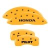 MGP 4 Caliper Covers Engraved Front Honda Engraved Rear Pilot/2015 Yellow finish black ch thumbnail 9