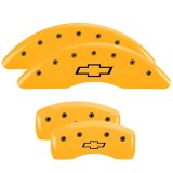 MGP 4 Caliper Covers Engraved Front & Rear Bowtie Yellow finish black ch thumbnail 3
