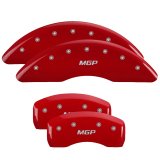 MGP 4 Caliper Covers Engraved Front & Rear MGP Red finish silver ch thumbnail 3