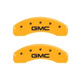 MGP 4 Caliper Covers Engraved Front & Rear GMC Yellow finish black ch thumbnail 2