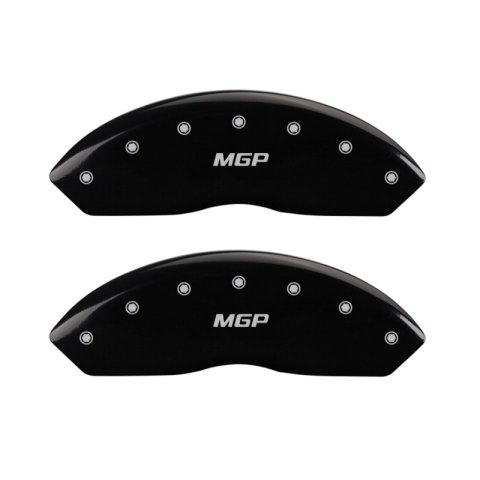 MGP 4 Caliper Covers Engraved Front & Rear MGP Black finish silver ch thumbnail 1