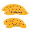 MGP 4 Caliper Covers Engraved Front & Rear Cursive/Charger Yellow finish black ch thumbnail 8