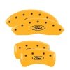 MGP 4 Caliper Covers Engraved Front & Rear Oval logo/Ford Yellow finish black ch thumbnail 8