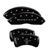 MGP 4 Caliper Covers Engraved Front Mustang Engraved Rear Bar & Pony Black finish silver ch thumbnail 5