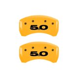 MGP 4 Caliper Covers Engraved Front Mustang Engraved Rear Bar & Pony Black finish silver ch thumbnail 6