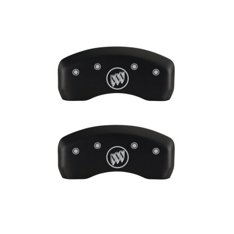 MGP 4 Caliper Covers Engraved Front Buick Engraved Rear Buick Shield Red finish silver ch thumbnail 9