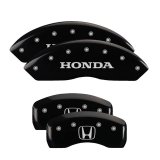 MGP 4 Caliper Covers Engraved Front Honda Engraved Rear H Logo Black finish silver ch thumbnail 3