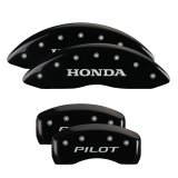 MGP 4 Caliper Covers Engraved Front Honda Engraved Rear H Logo Black finish silver ch thumbnail 7