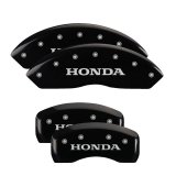MGP 4 Caliper Covers Engraved Front & Rear Honda Black finish silver ch thumbnail 3