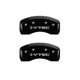 MGP 4 Caliper Covers Engraved Front & Rear i-Vtec Black finish silver ch thumbnail 1