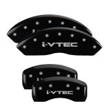 MGP 4 Caliper Covers Engraved Front & Rear i-Vtec Black finish silver ch thumbnail 3
