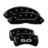 MGP 4 Caliper Covers Engraved Front Mustang Engraved Rear 50 Black finish silver ch thumbnail 5