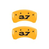 MGP 4 Caliper Covers Engraved Front Mustang Engraved Rear 50 Black finish silver ch thumbnail 6