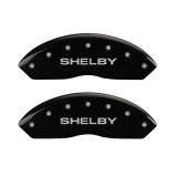 MGP 4 Caliper Covers Engraved Front Shelby Engraved Rear Tiffany Snake Black finish silver ch thumbnail 2