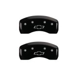 MGP 4 Caliper Covers Engraved Front & Rear Bowtie Black finish silver ch thumbnail 6