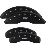 MGP 4 Caliper Covers Engraved Front & Rear Bowtie Red finish silver ch thumbnail 2