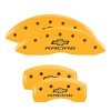 MGP 4 Caliper Covers Engraved Front & Rear Chevy racing Yellow finish black ch thumbnail 7