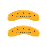 MGP 4 Caliper Covers Engraved Front & Rear Bowtie Black finish silver ch thumbnail 9