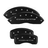 MGP 4 Caliper Covers Engraved Front & Rear Bowtie Red finish silver ch thumbnail 5