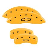 MGP 4 Caliper Covers Engraved Front & Rear Bowtie Yellow finish black ch thumbnail 3