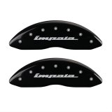 MGP 4 Caliper Covers Engraved Front & Rear Impala Black finish silver ch thumbnail 1
