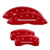 MGP 4 Caliper Covers Engraved Front & Rear Impala Red finish silver ch thumbnail 8