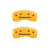 MGP 4 Caliper Covers Engraved Front & Rear Impala Yellow finish black ch thumbnail 2