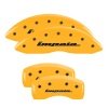 MGP 4 Caliper Covers Engraved Front & Rear Impala Yellow finish black ch thumbnail 8
