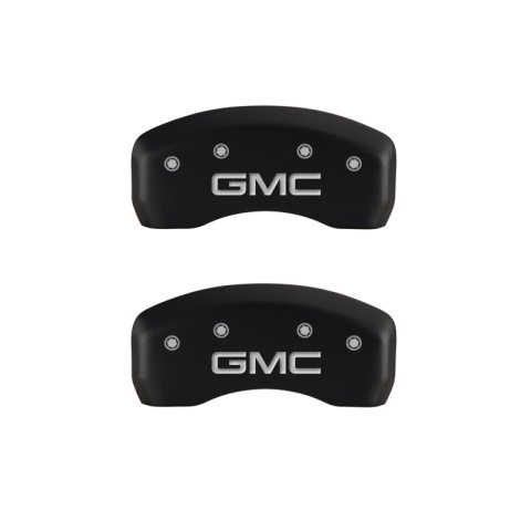 MGP 4 Caliper Covers Engraved Front & Rear GMC Red finish silver ch thumbnail 7