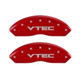 MGP 4 Caliper Covers Engraved Front & Rear Vtech Red finish silver ch thumbnail 1