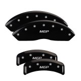 MGP 4 Caliper Covers Engraved Front & Rear Oval logo/Ford Black finish silver ch thumbnail 3