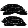 MGP 4 Caliper Covers Engraved Front & Rear With stripes/Dodge Black finish silver ch thumbnail 8