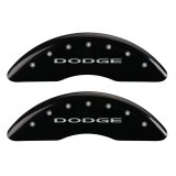 MGP 4 Caliper Covers Engraved Front & Rear With out stripes/Dodge Black finish silver ch thumbnail 1