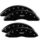 MGP 4 Caliper Covers Engraved Front & Rear MGP Black finish silver ch thumbnail 3