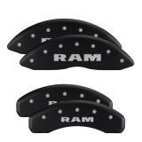 MGP 4 Caliper Covers Engraved Front RAM Engraved Rear RAMHEAD Black finish silver ch thumbnail 6