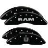 MGP 4 Caliper Covers Engraved Front RAM Engraved Rear RAMHEAD Black finish silver ch thumbnail 8