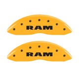 MGP 4 Caliper Covers Engraved Front RAM Engraved Rear RAMHEAD Black finish silver ch thumbnail 9