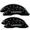 MGP 4 Caliper Covers Engraved Front & Rear MOPAR Black finish silver ch thumbnail 8