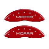 MGP 4 Caliper Covers Engraved Front & Rear MOPAR Red finish silver ch thumbnail 2