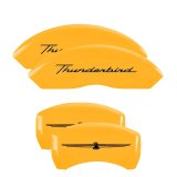 MGP 4 Caliper Covers Engraved Front & Rear Oval logo/Ford Yellow finish black ch thumbnail 7